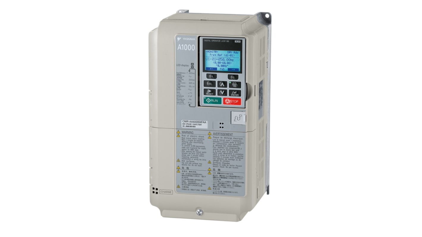 Omron CIMR, 3-Phasen Frequenzumrichter 0,55 kW, 400 V ac / 2,1 A 400Hz für Wechselstrommotoren