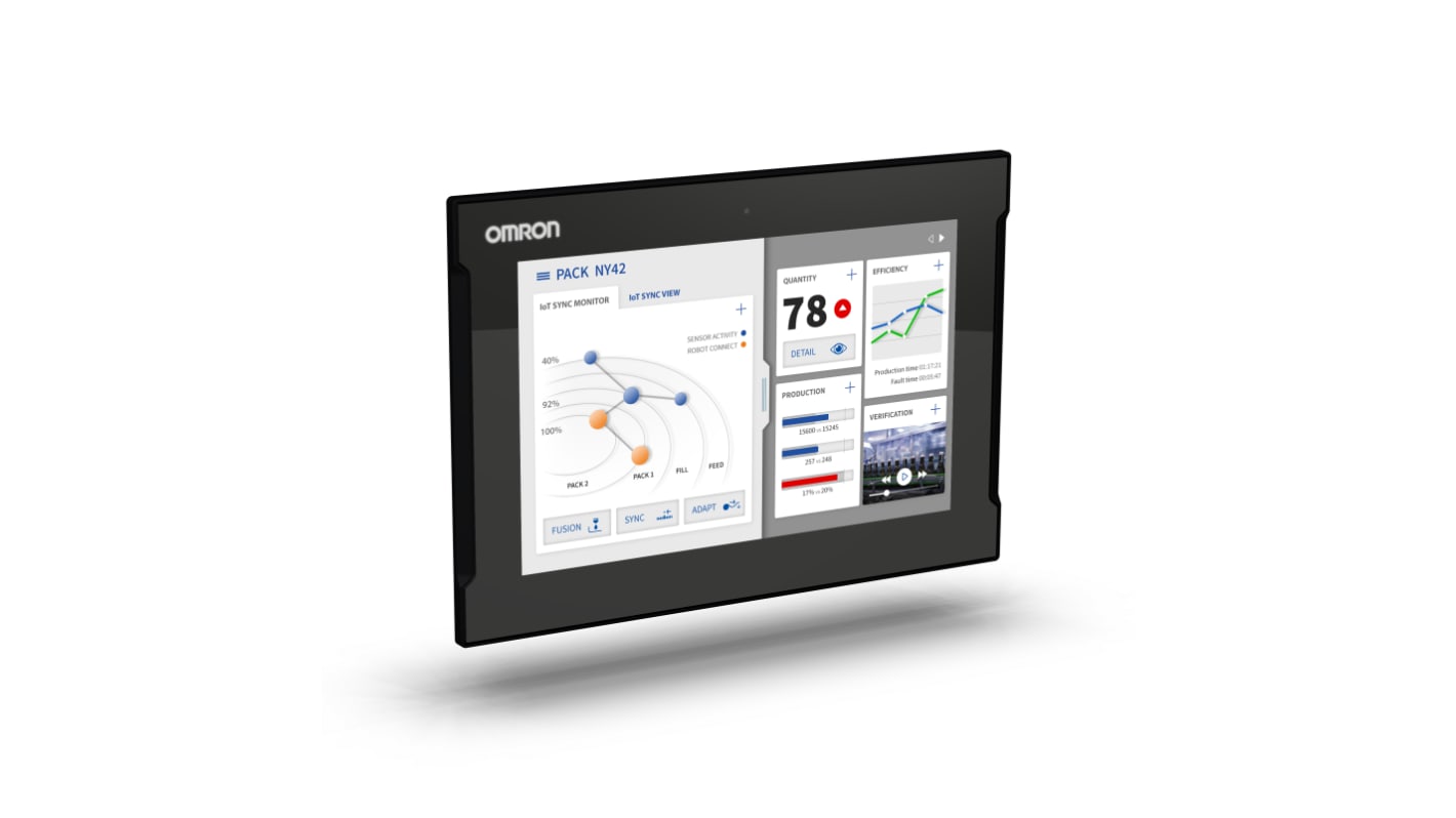 Omron 12.1in Industrial Monitor 1, 280 x 800 Touch Screen