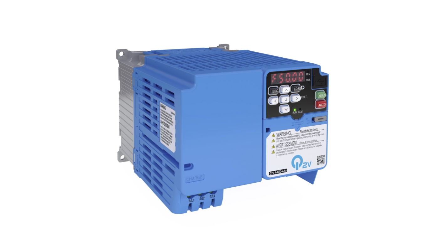 Omron Q2V, 1-Phasen Frequenzumrichter 5,5 kW, 200 V ac / 17,6 A 590Hz für Wechselstrommotoren