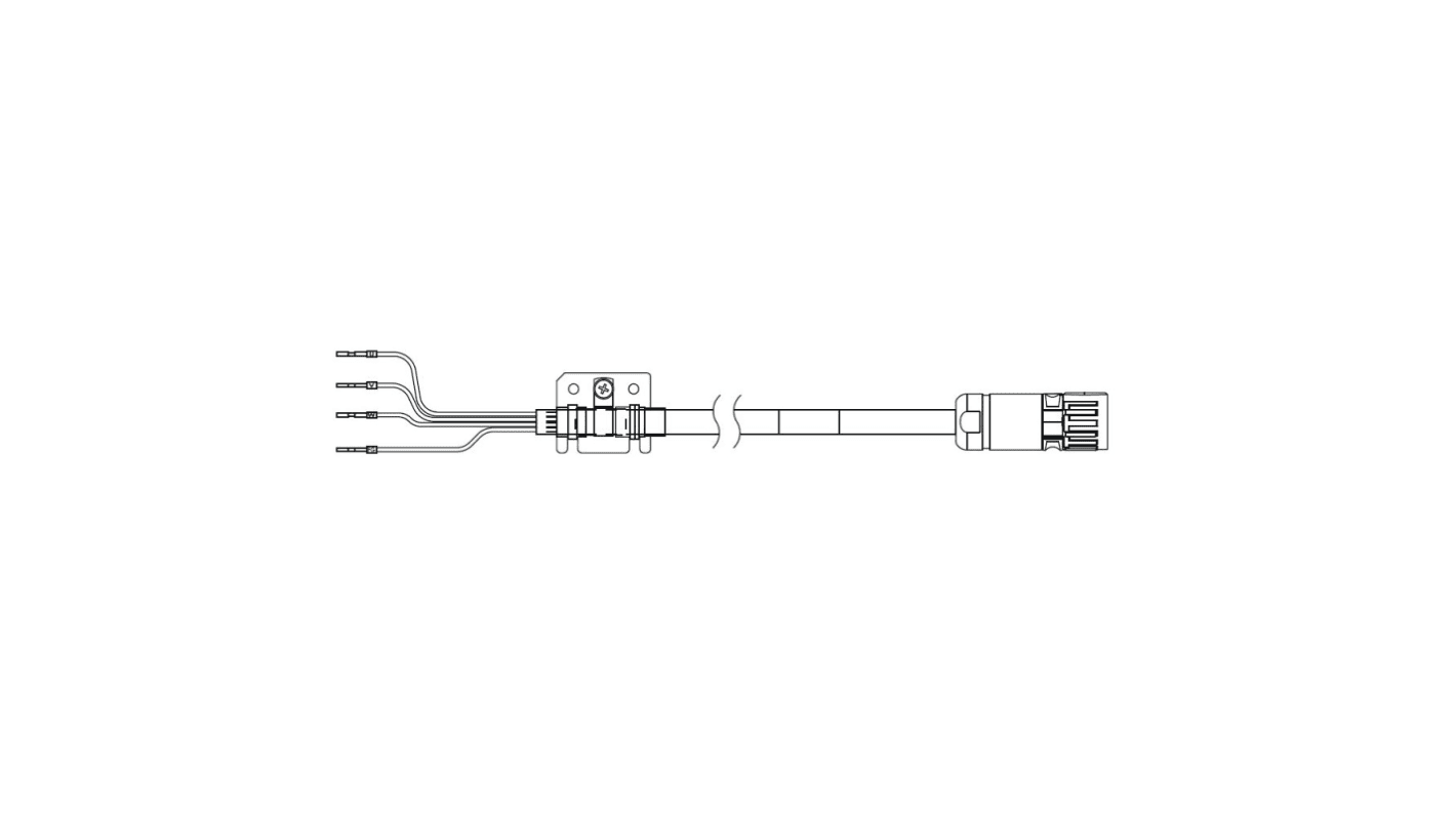 Cable Omron, 400 V, 400 → 7500 W, long. 3m, para usar con Servomotor