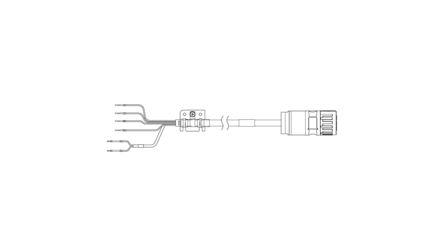 Cable Omron, 400 V, 400 → 11000 W., long. 15m, para usar con Servomotor