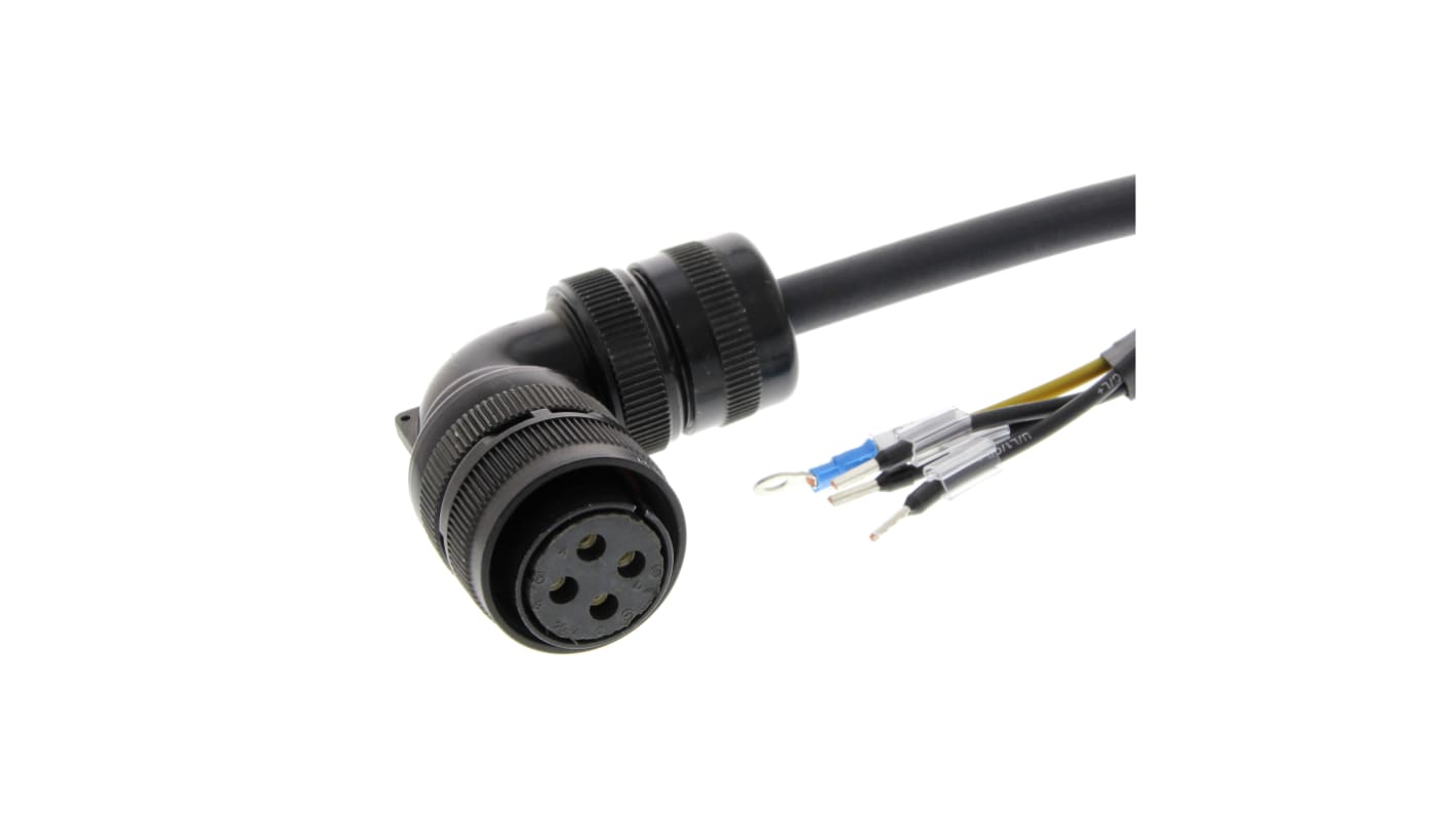 Omron Cable for Use with Servo Motor, 2m Length, 900 → 1500 W, 1-Phase, 200 V