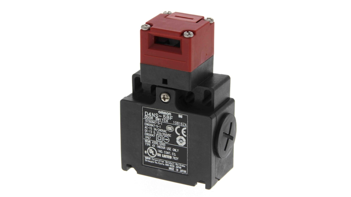 Interruptor de bloqueo de seguridad Omron D4NS-5BF, PG13,5, 2 NC, Plástico, D4NS