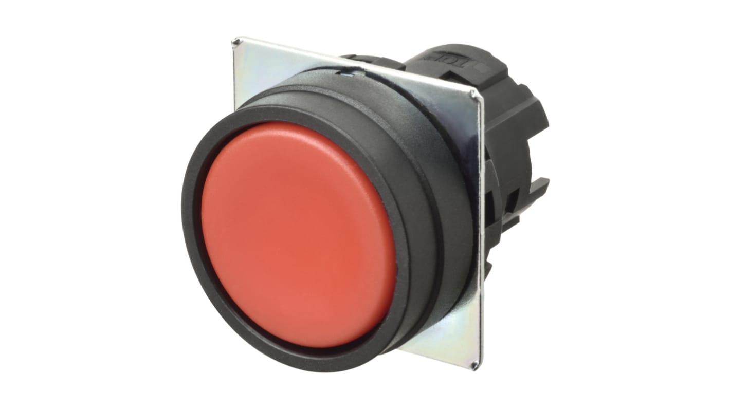 Omron A22N Series Red Momentary Push Button Head, 22mm Cutout