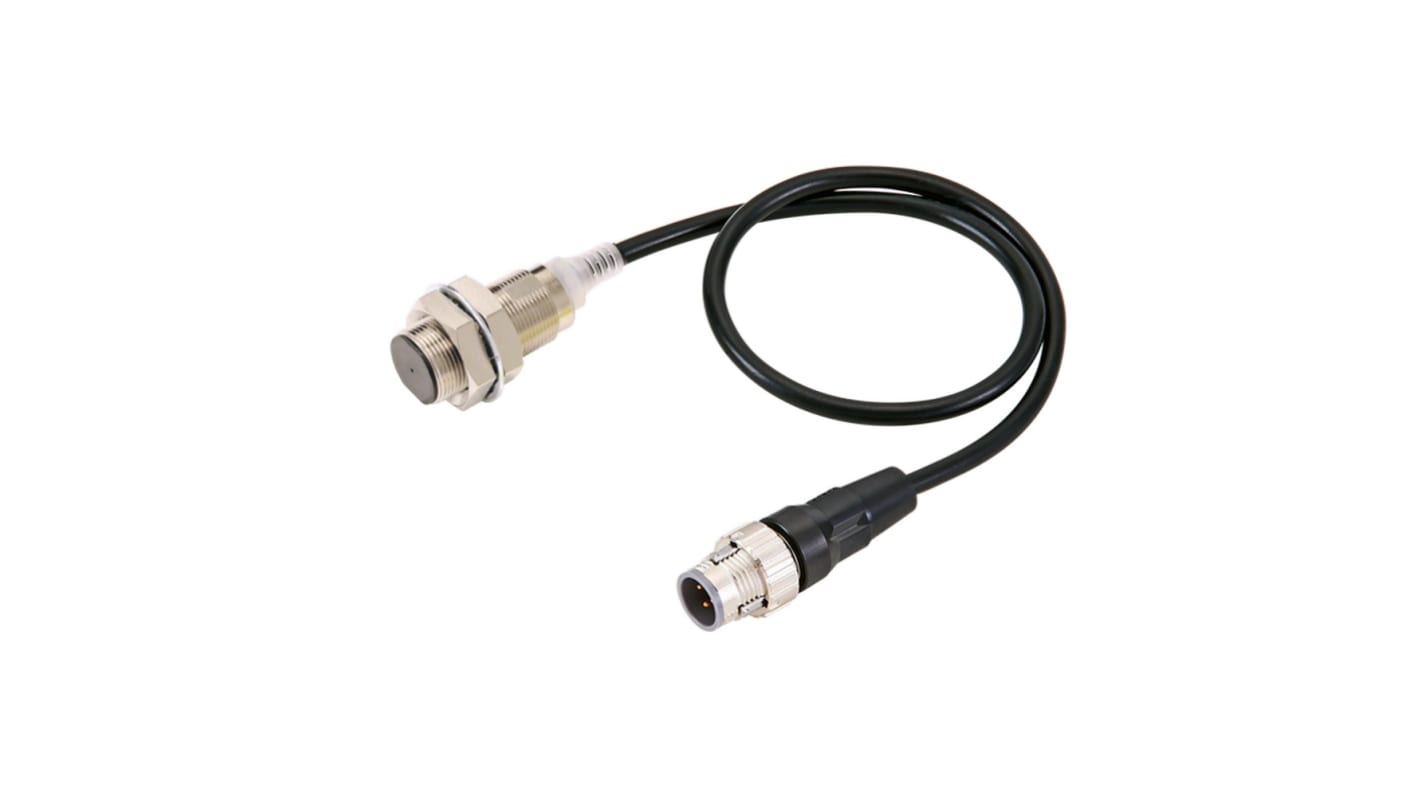 Sensor inductivo Omron, M18 x 1, alcance 12 m, salida PNP, interfaz IO-Link, 10 → 30 V cc, IP67