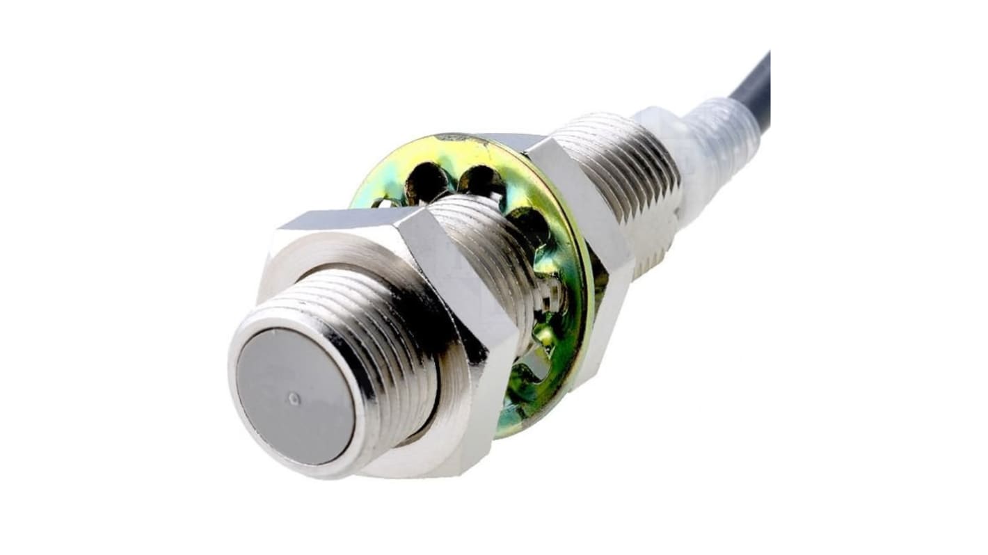 Sensor inductivo Omron, M12 x 1, alcance 2 mm, salida NC, 24 → 240 V ac, IP67