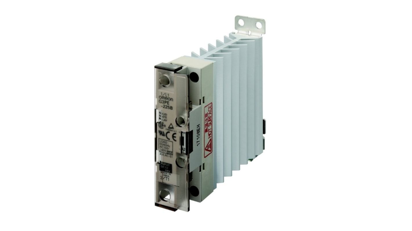 Omron G3PE Series Solid State Relay, 25A Load, DIN Rail Mount, 240 V ac Load