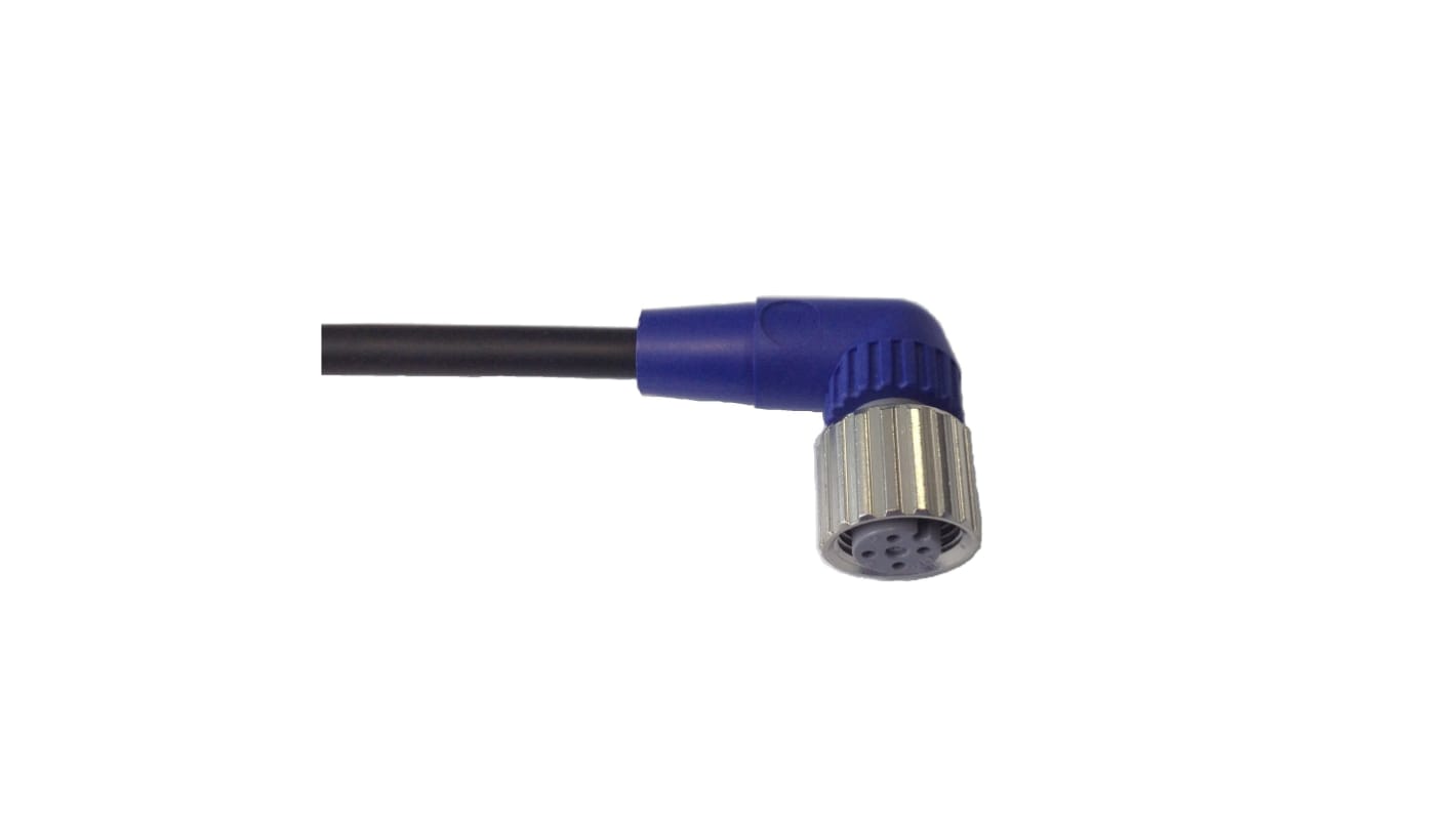 Omron Right Angle Female M12 to Unterminated Sensor Actuator Cable, 5m