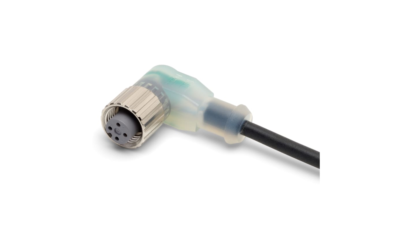 Sensor Connector, female, M12, PVC, 4 Pi