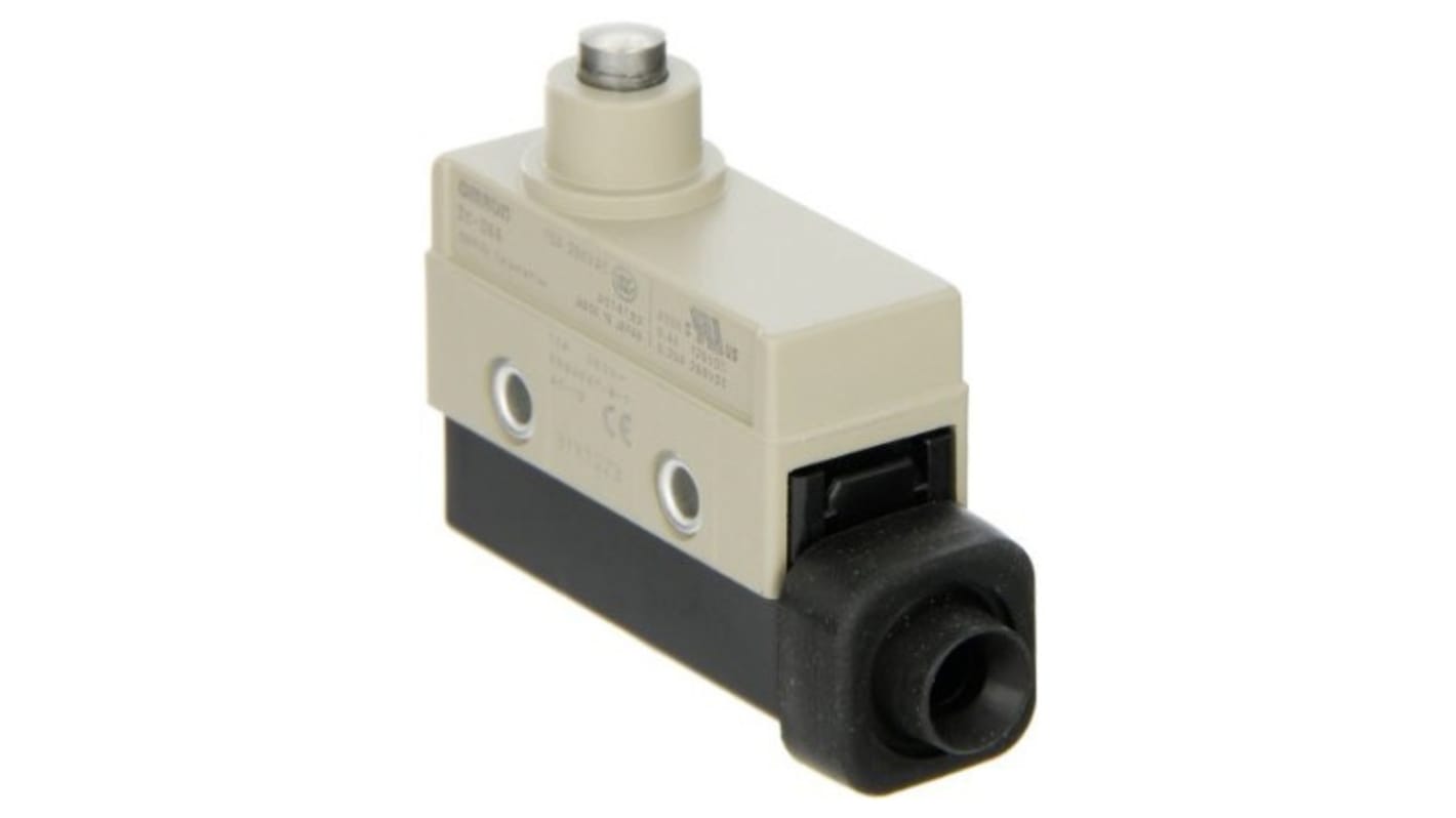 Enclosed basic switch, plunger, SPDT, 15