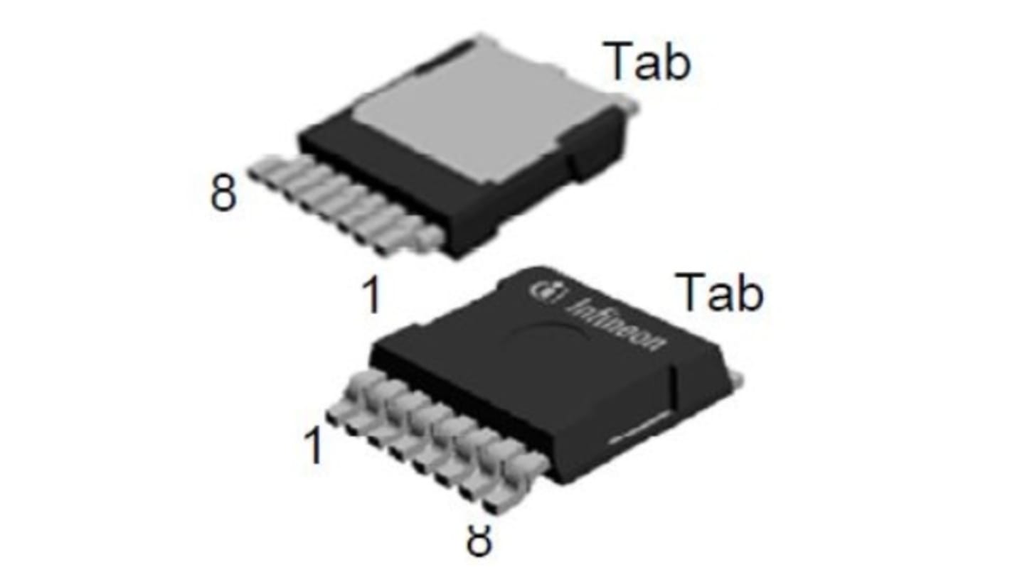 Infineon OptiMOS™ 5 IAUS165N08S5N029ATMA1 N-Kanal, SMD MOSFET 80 V / 165 A, 8-Pin PG HSOG-8 (TOLG)