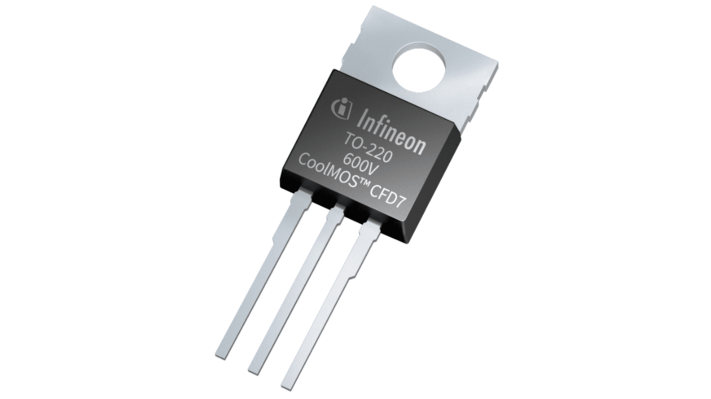 Infineon CoolMOS™ CFD7 IPP60R090CFD7XKSA1 N-Kanal, THT MOSFET 600 V / 25 A, 3-Pin TO-220