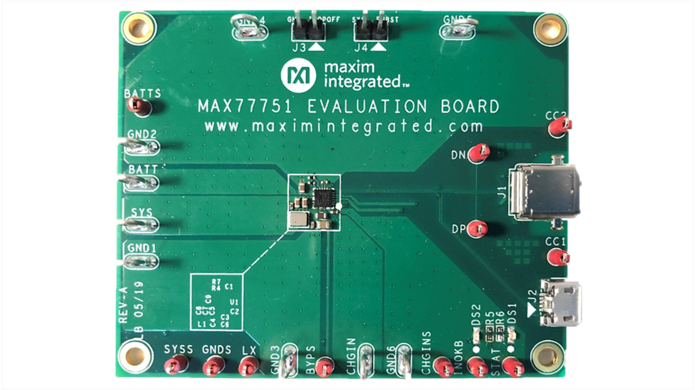 Maxim Integrated MAX77751 Evaluierungsbausatz, MAX77751CEVKIT# Akkuladegerät