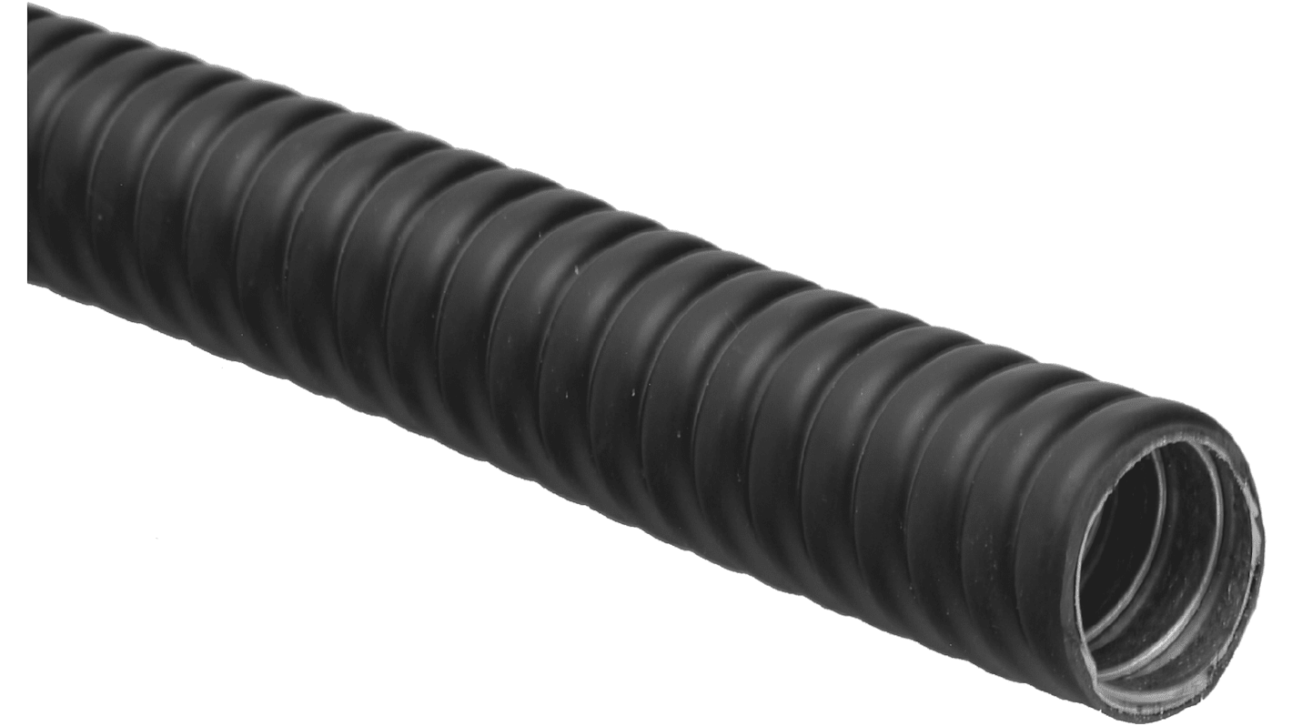 Conducto flexible RS PRO de acero Galvanizado Negro, long. 50m, Ø 20mm, IP54