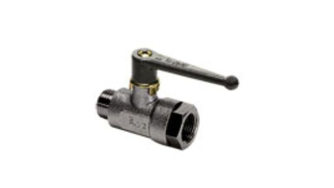 Legris Nickel Plated Brass 2 Way, Ball Valve 3.8mm, 8.8mm