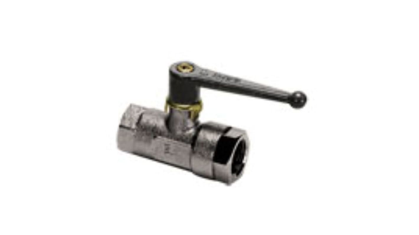 Legris Nickel Plated Brass 2 Way, Ball Valve 3.8mm, 8.8mm