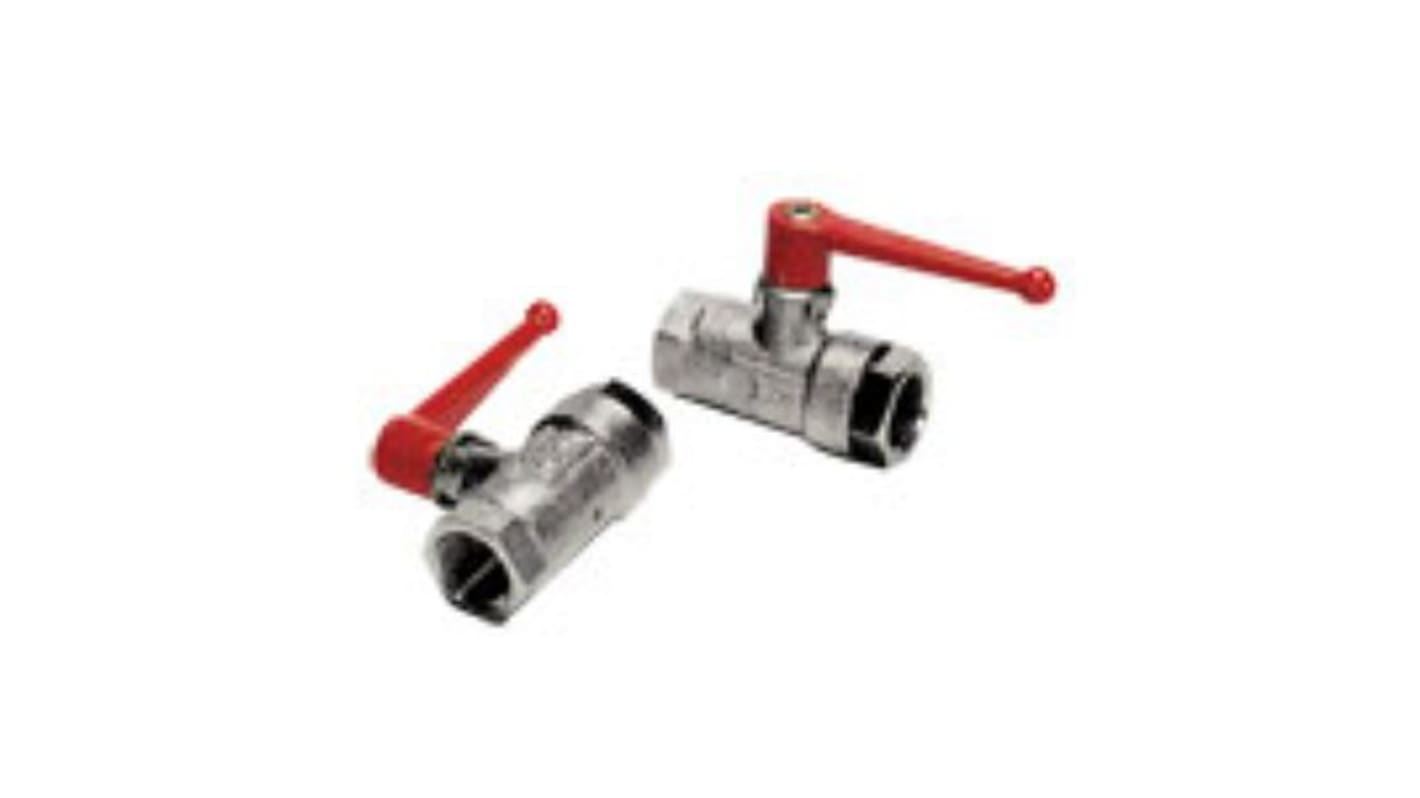 Legris Nickel Plated Brass 2 Way, Ball Valve 3.8mm, 8.8mm