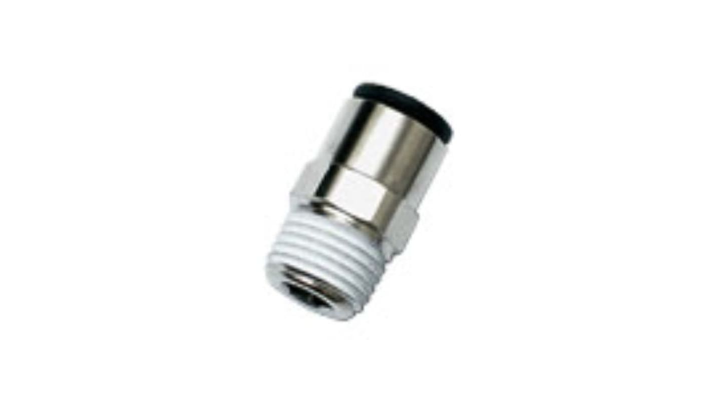 Legris LF3000 Series, G 1/8 Male to Push In 10 mm, Threaded-to-Tube Connection Style