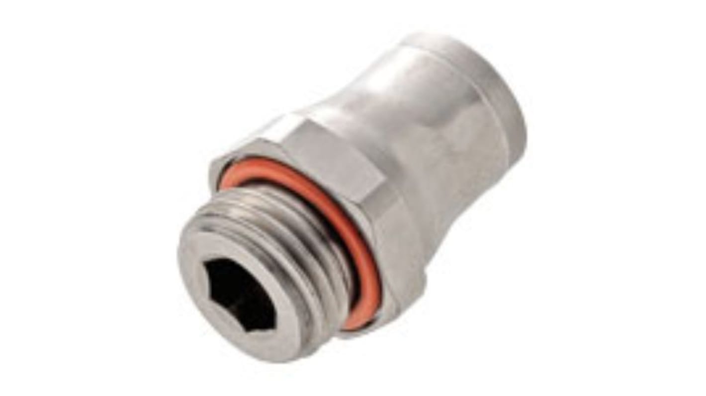 Legris LF3800 Series, G 1/8 Male to Push In 4 mm, Threaded-to-Tube Connection Style