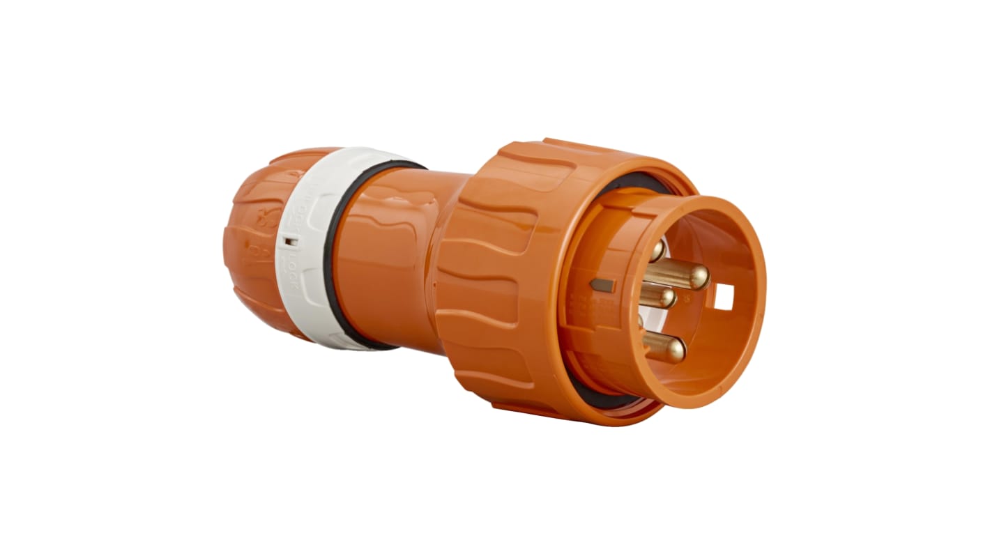 Clipsal Electrical, 56 Series IP66 Orange Cable Mount 3P + N + E Industrial Power Plug, Rated At 32A, 500 V