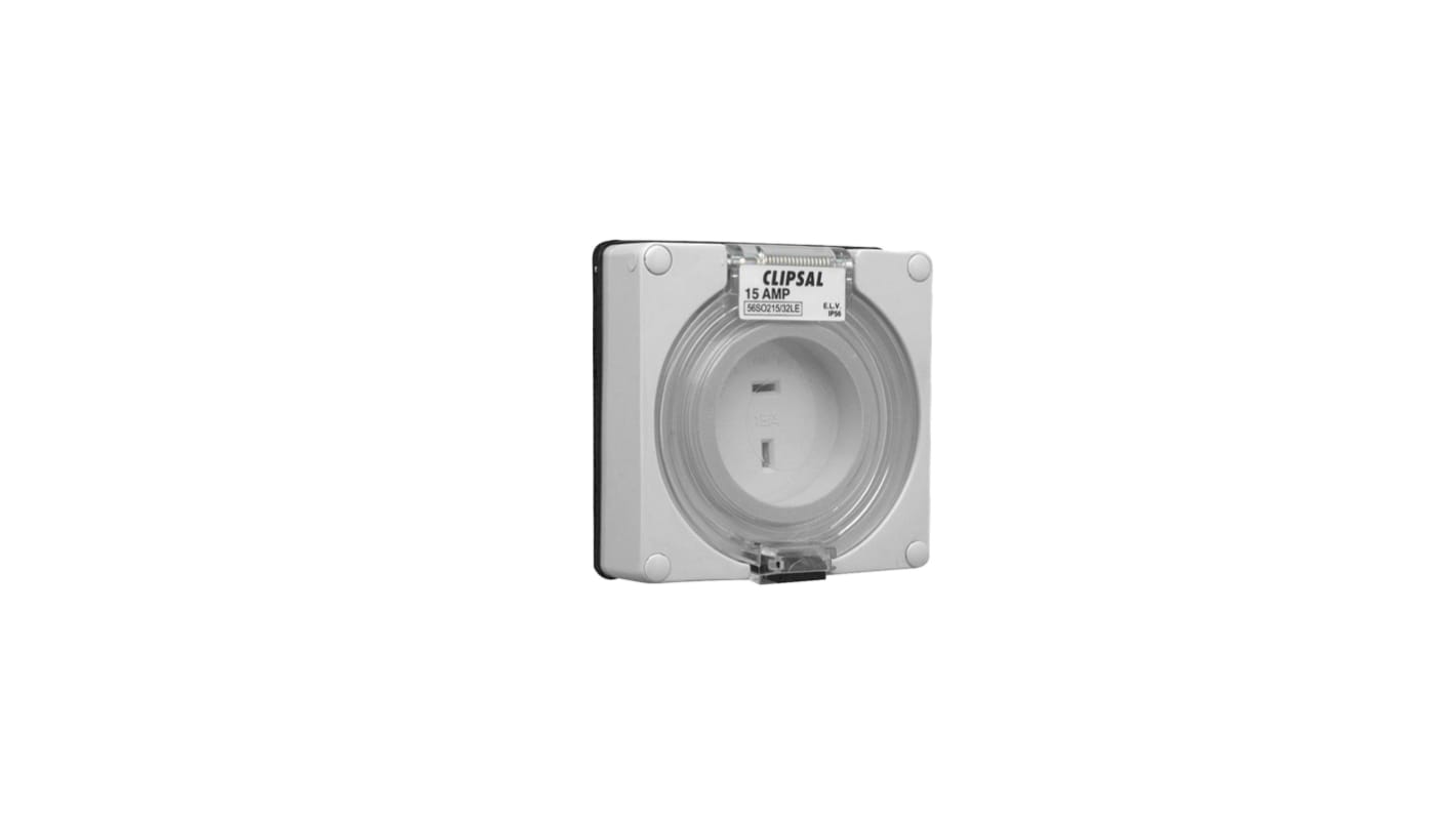 Clipsal Electrical IP66 Grey, Rated At 15A, 32 V