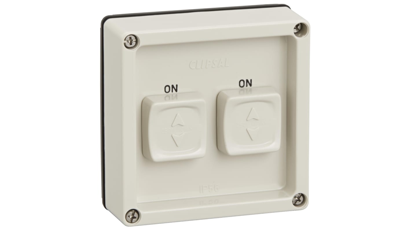 Clipsal Electrical 1P Pole Surface Mount Isolator Switch - 10A Maximum Current, IP56