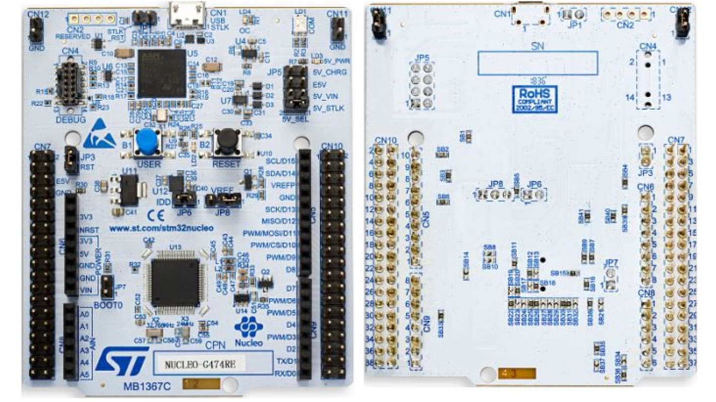 STMicroelectronics Nucleo-64 boards Entwicklungskit Microcontroller Development Kit