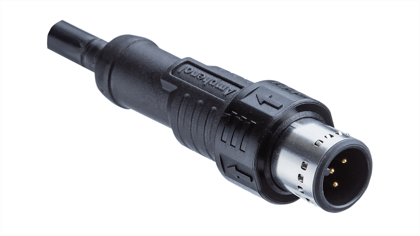 Amphenol M12A konfektioniertes Sensorkabel 5-adrig, Stecker / offenes Ende, Länge 1m