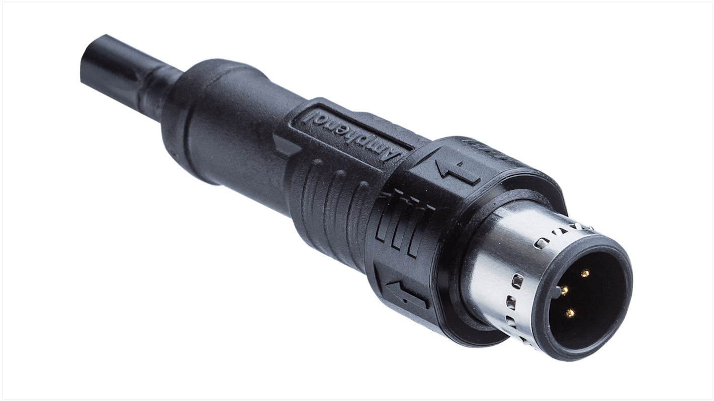 Amphenol M12A konfektioniertes Sensorkabel 5-adrig, Stecker / offenes Ende, Länge 10m