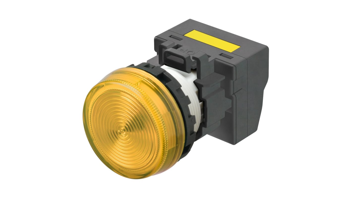 Indicatore da pannello Omron Giallo  a LED, 200 → 240V, IP66, Sporgente