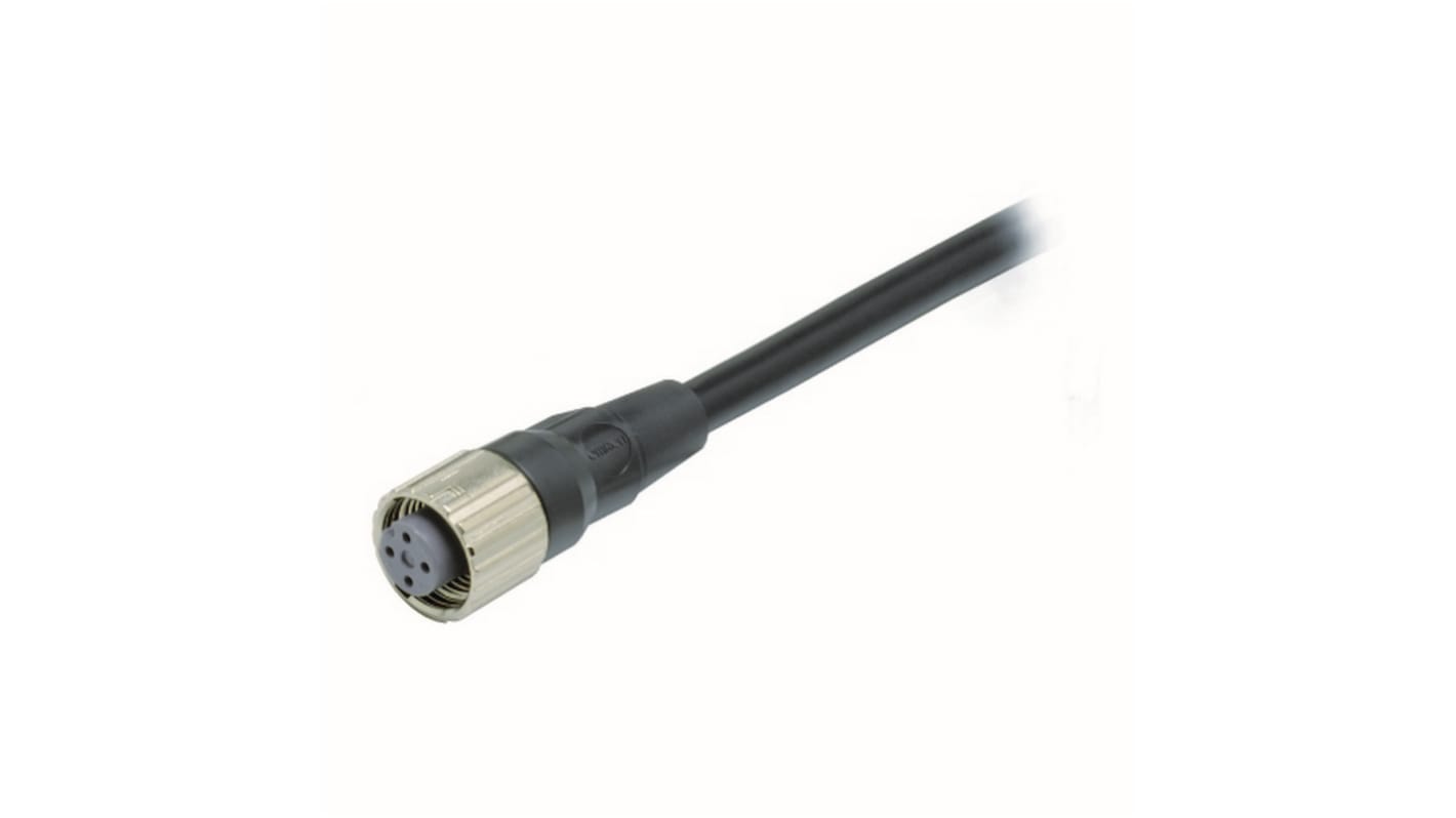 Omron XS5F Serien 4 leder M12 til Utermineret Sensor/aktuatorkabel, 5m kabel