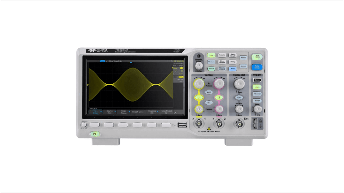 Teledyne LeCroy T3DSO1202A T3DSO1000A Series Digital Bench Oscilloscope, 2 Analogue Channels, 200MHz - UKAS Calibrated