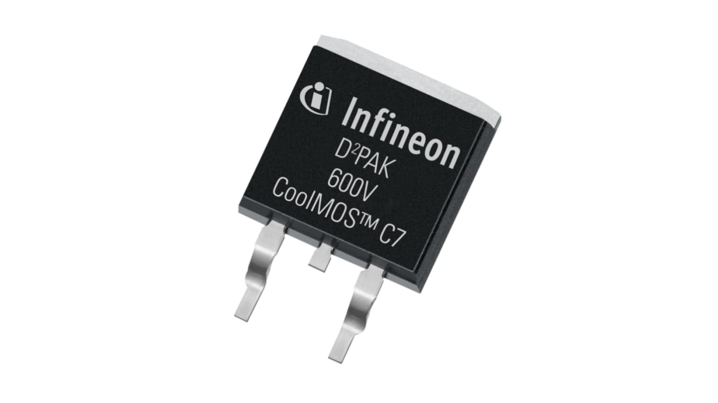 Infineon CoolMOS™ C7 IPB60R180C7ATMA1 N-Kanal, SMD MOSFET 600 V / 13 A, 3-Pin D2PAK (TO-263)