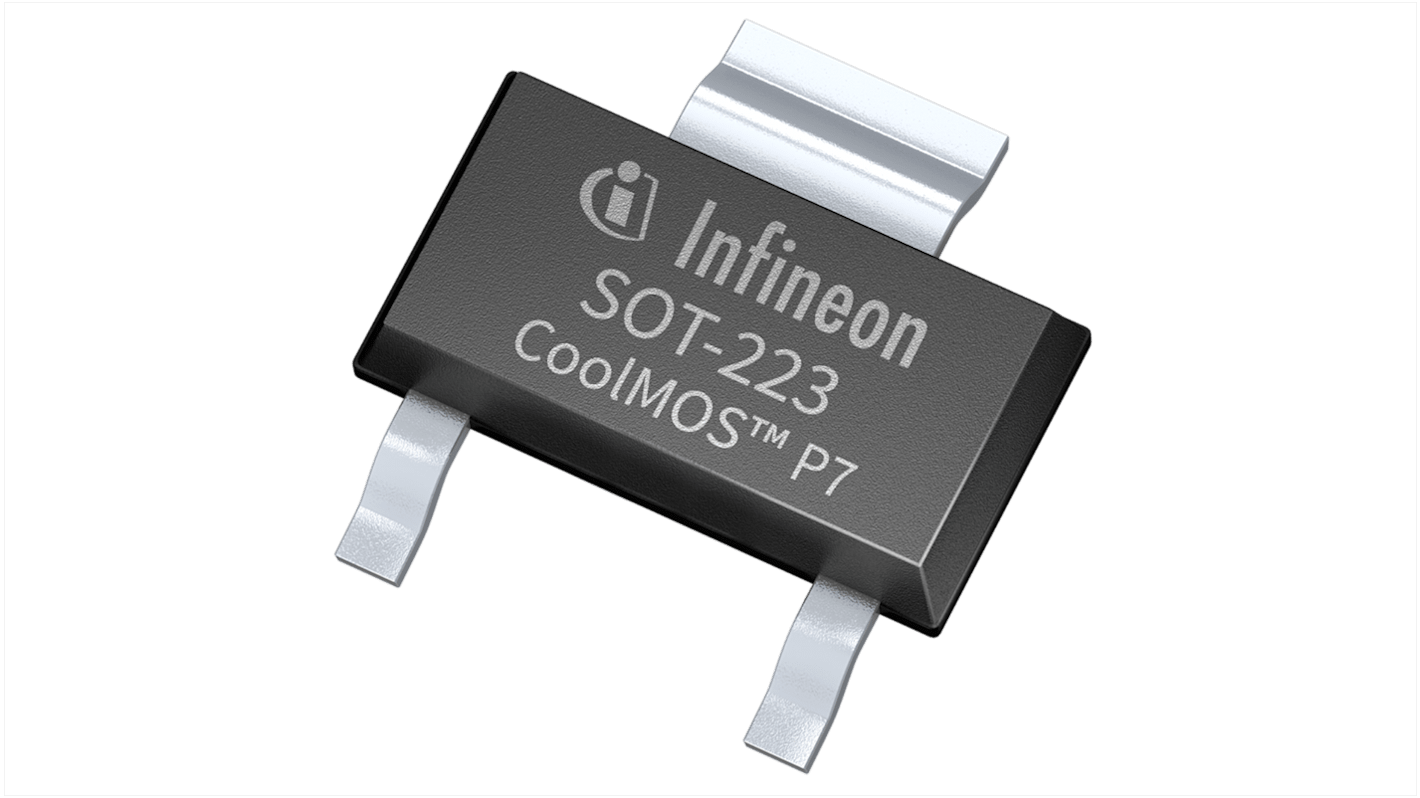 MOSFET Infineon IPN80R2K0P7ATMA1, VDSS 700 V, ID 3 A, SOT-223 de 3 pines