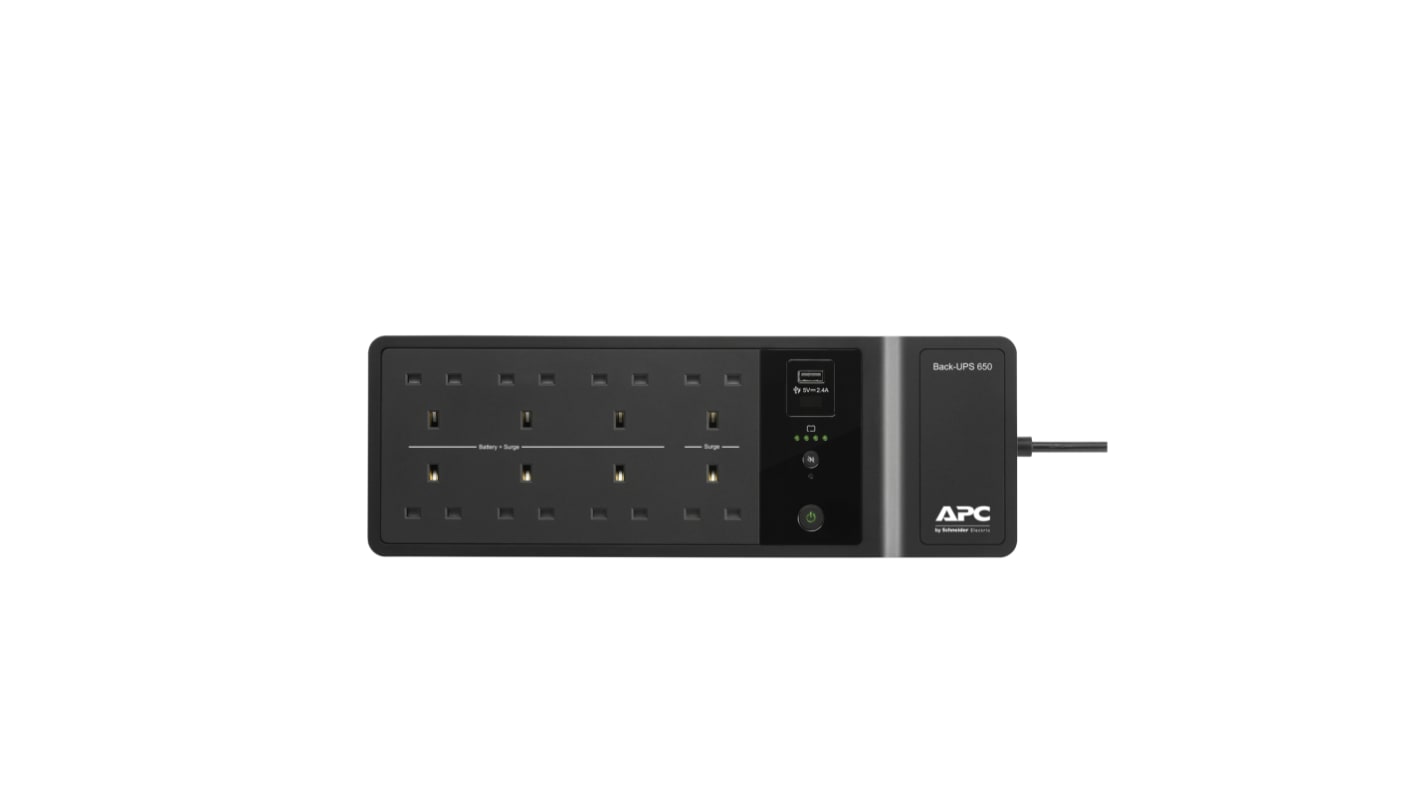 APC Back-UPS 8-Kanal Stand-Alone USV Stromversorgung 400W, 230V / 6A