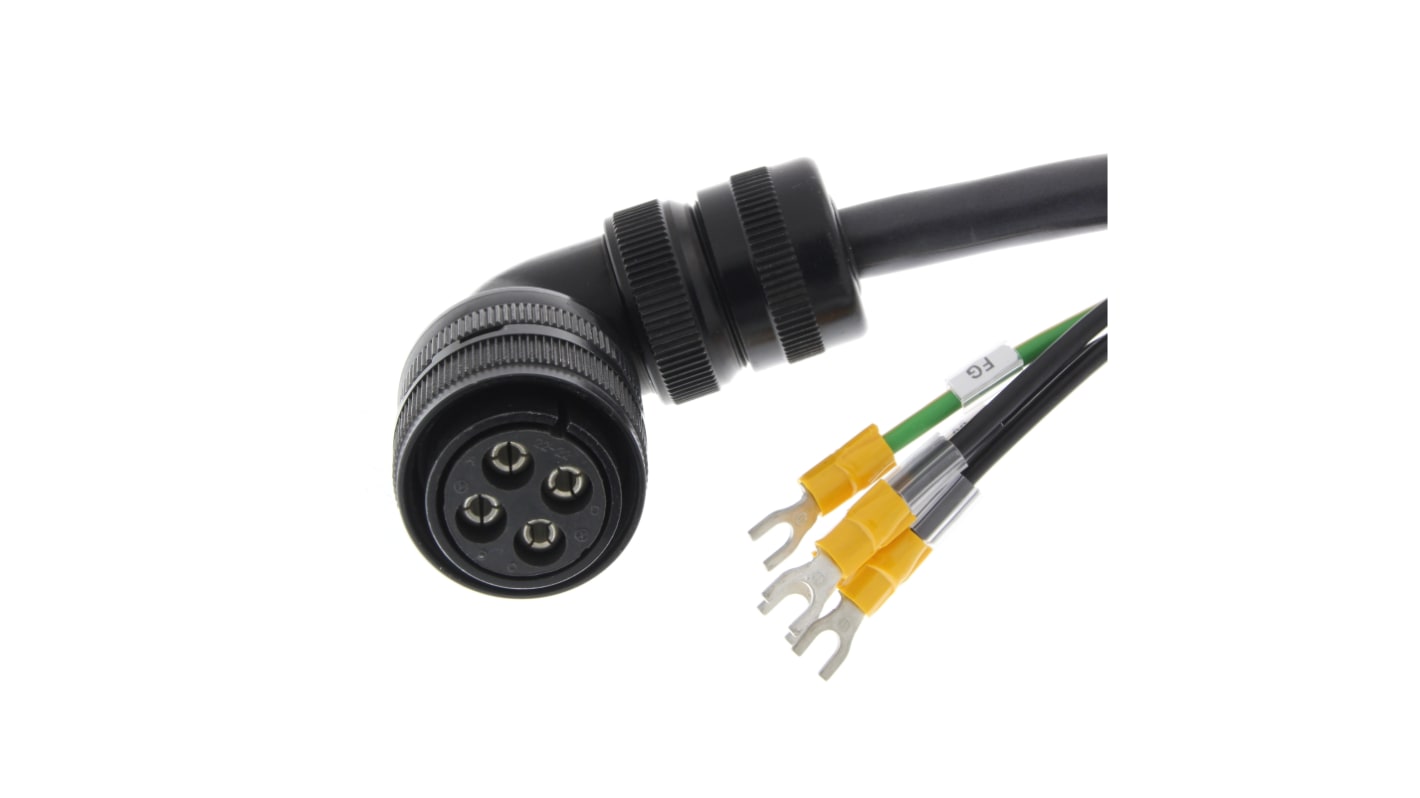 Omron Cable for Use with G5 series servo motor, 5m Length, 5 kW, 3-Phase, 400 V