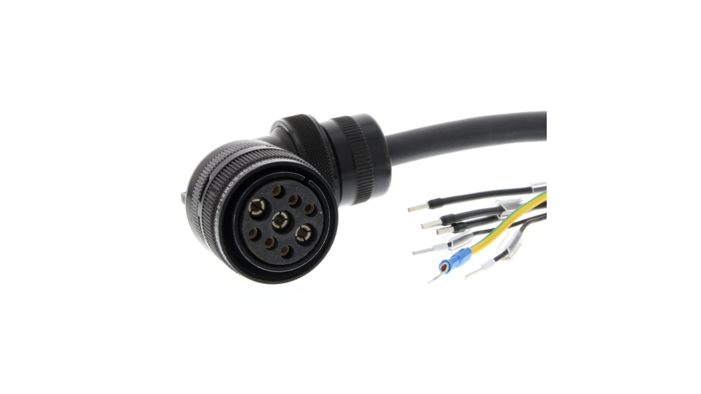 Cable Omron, trifásico, 400 V, 2 kW, long. 3m, para usar con G5 series servo motor