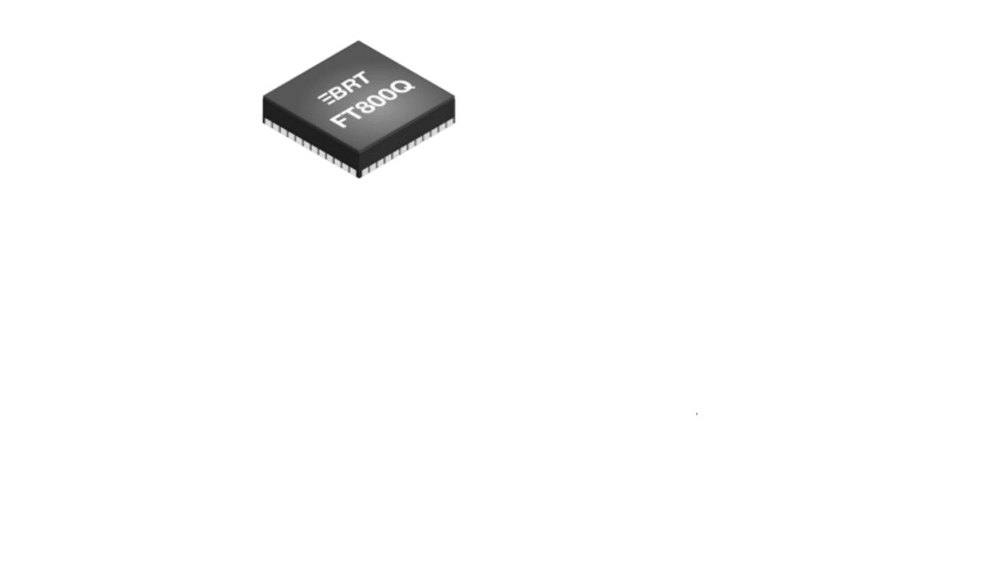 Controller grafico FT800Q-T, 480 x 320, 256 kB RAM, SPI/I2C, VQFN, 48-Pin