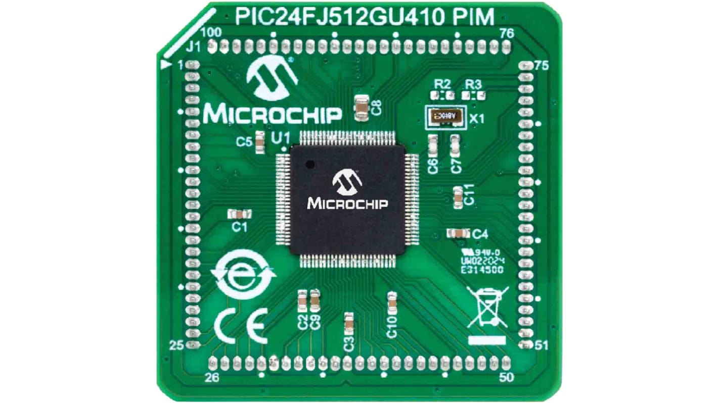 Placa de desarrollo PIC24FJ512GU410 General Purpose Plug-in Module de Microchip