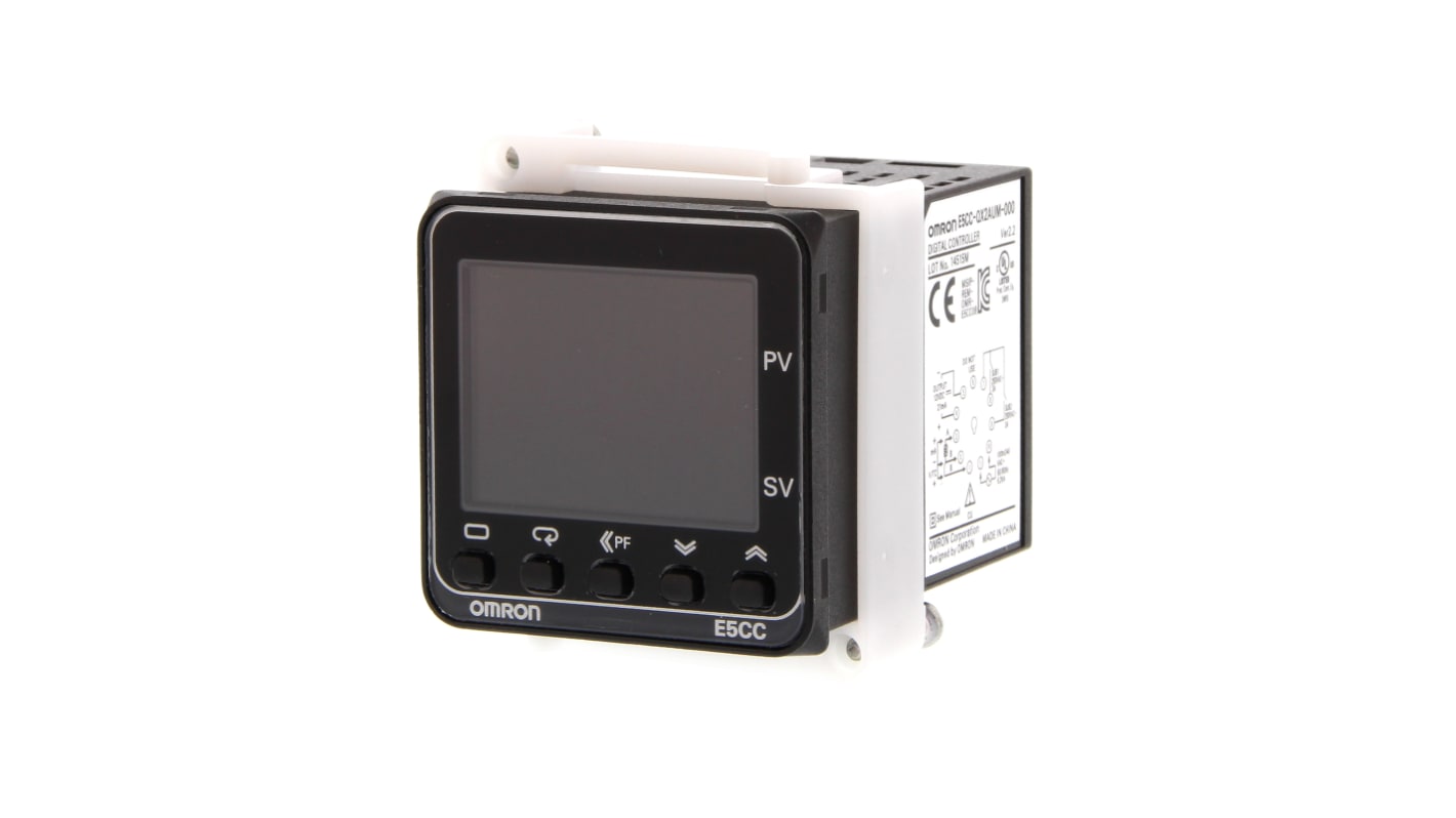 Omron E5CC Panel Mount PID Temperature Controller, 48 x 48mm 2 Input, 3 Output Voltage Pulse, 240 V Supply Voltage