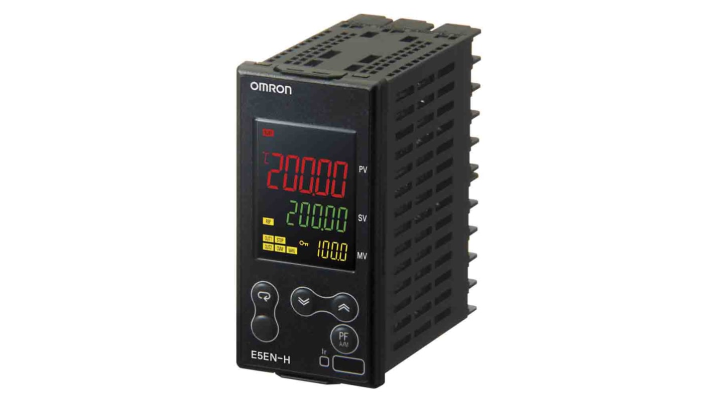 Termoregolatori PID Omron E5EN, 100 → 240 V c.a., 96 x 48mm, 2 uscite Con scheda aggiuntiva