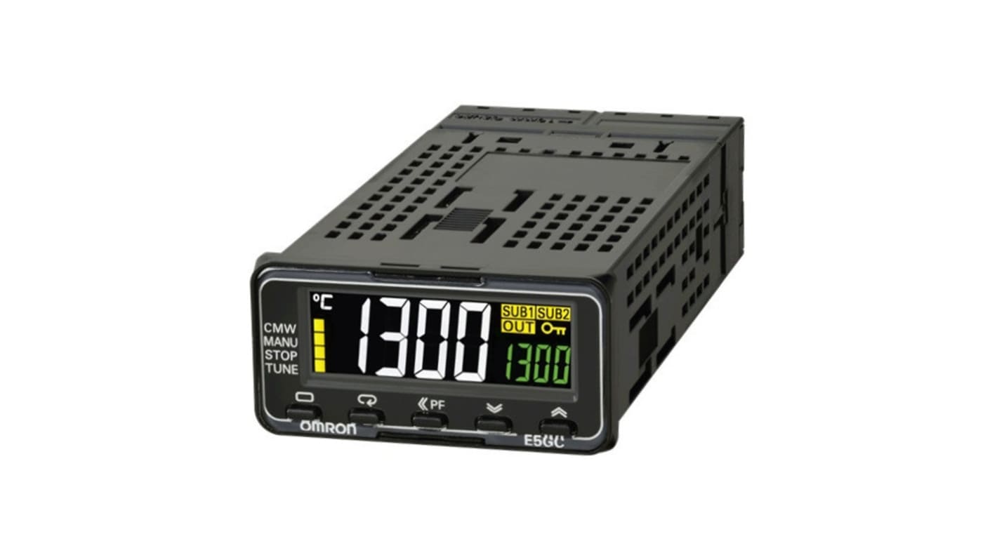 Régulateur de température PID Omron, E5GC, 100 → 240 V c.a., 24 x 48mm, 4 sorties , Linéaire, analogique, 4-20 mA