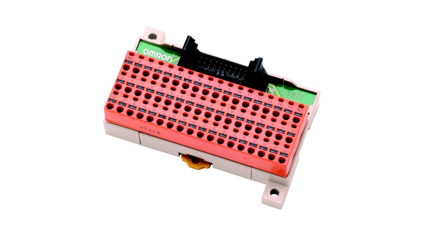 Omron PCB Terminal Block, 20-Way, 1A, 0.3 → 1.25 mm Wire, Screwless Termination