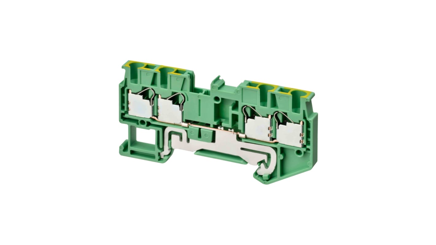 Omron DIN Rail Terminal Block, 17.5A, 24 AWG Wire, Push In Termination