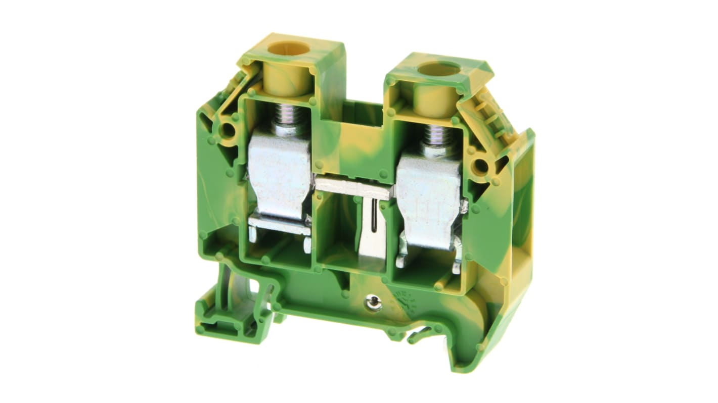 Omron DIN Rail Terminal Block, 17.5A, 6 AWG Wire, Push In Termination