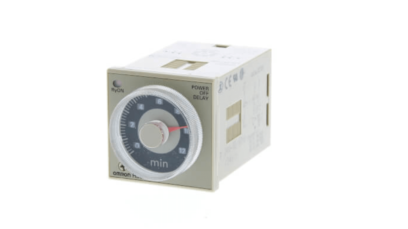 Omron H3CR Series DIN Rail Mount Timer Relay, 240V ac, 0.05 s→ 30h, 1-Function