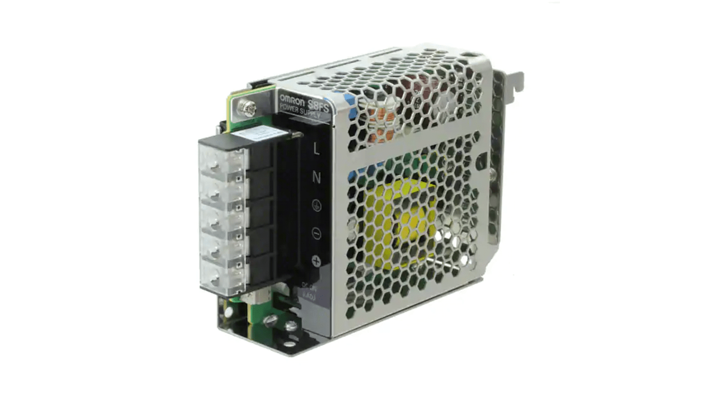 Omron Switching Power Supply, S8FS-G15024C, 24V dc, 6.5A, 150W, 1 Output, 100 → 240V ac Input Voltage