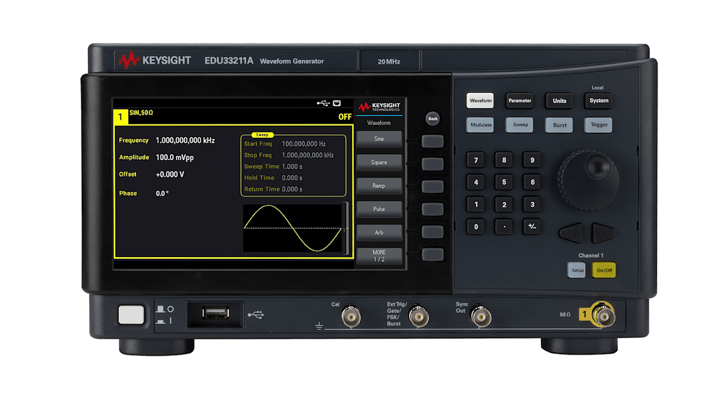 Générateur de courbes arbitraire, Keysight Technologies, EDU33211A, 20MHz