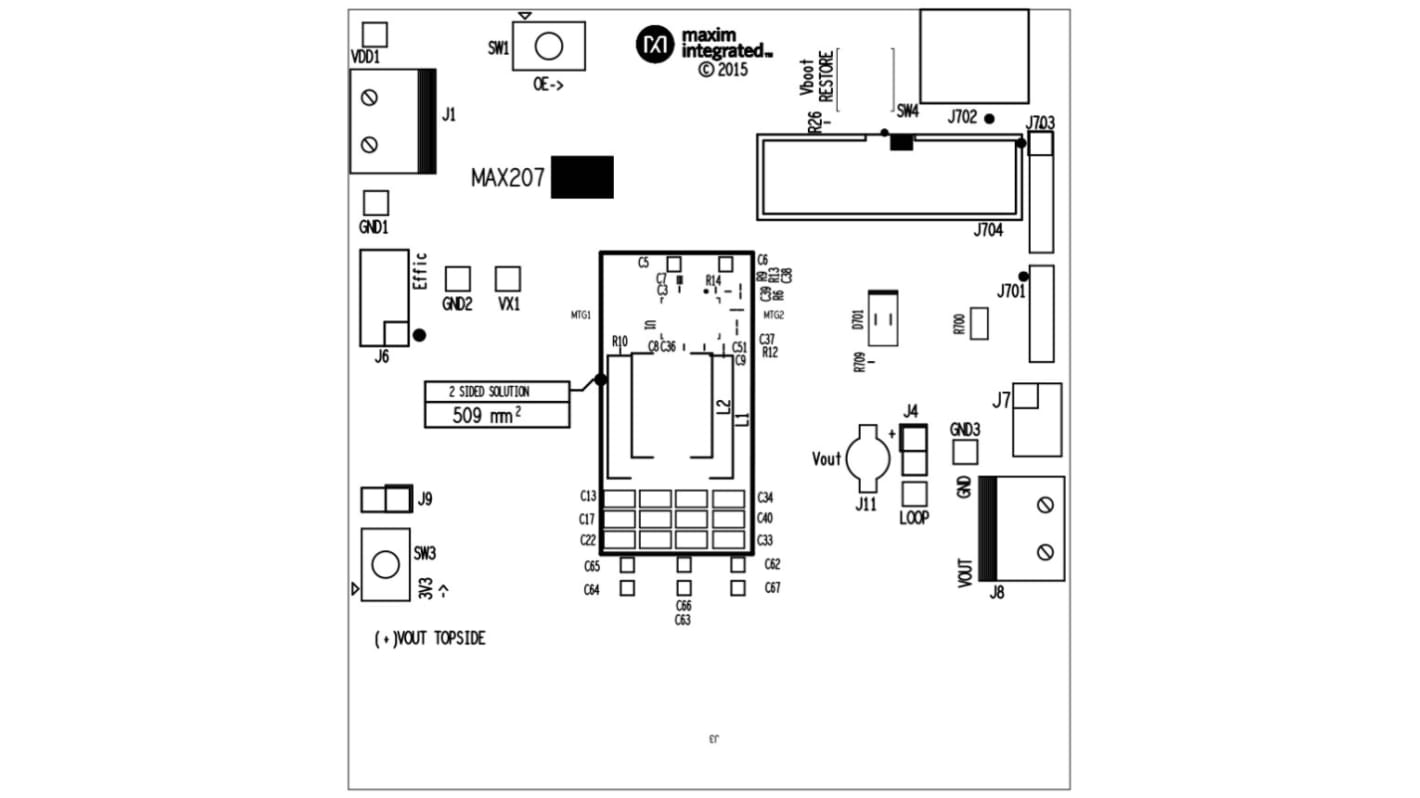 Maxim Integrated MAX20710 Evaluation Kit Power Management for MAX20710 for MAXPOWERTOOL002#