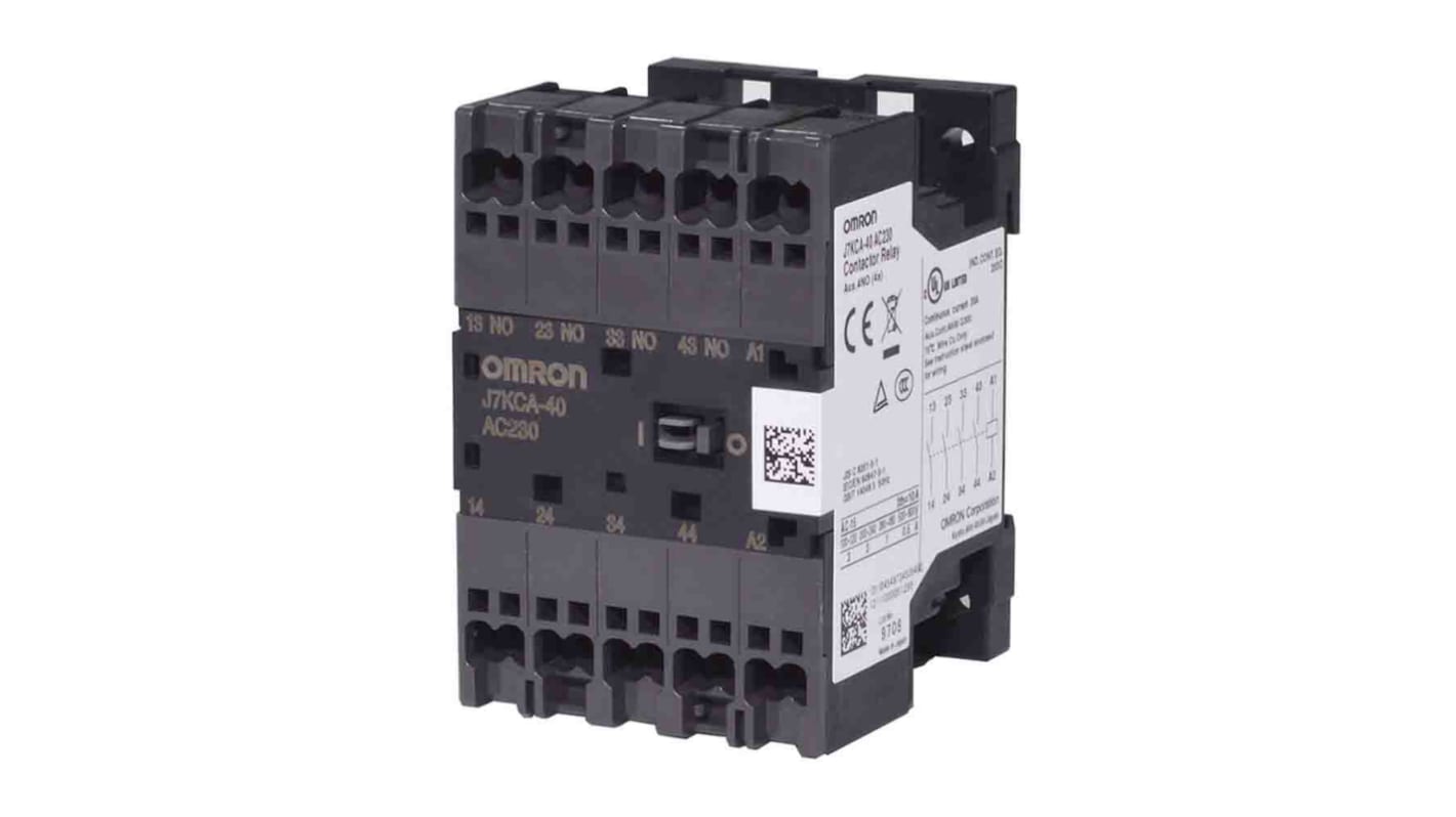 Omron 電磁接触器 24 V dc 4極, J7KCA-40 DC24